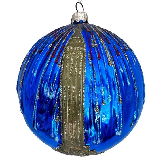 Kurt Adler Polonaise New York Glass Ornament Skyline Empire State Building 6" - Picture 2 of 9